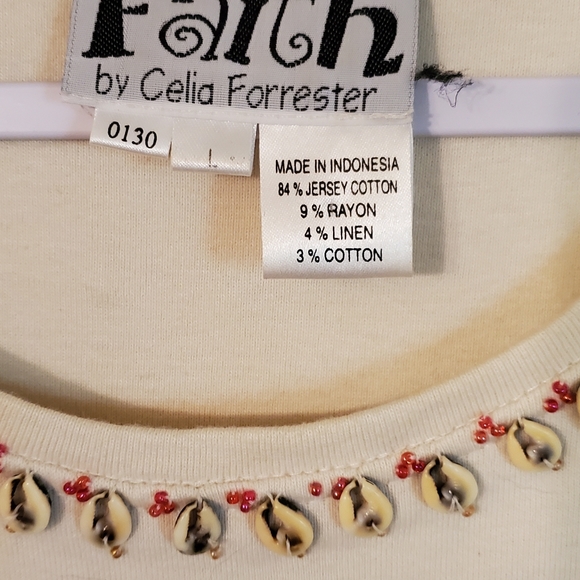 Faith Celia Forrester Shells Beads Fringe Unique & Like New! - Picture 9 of 11